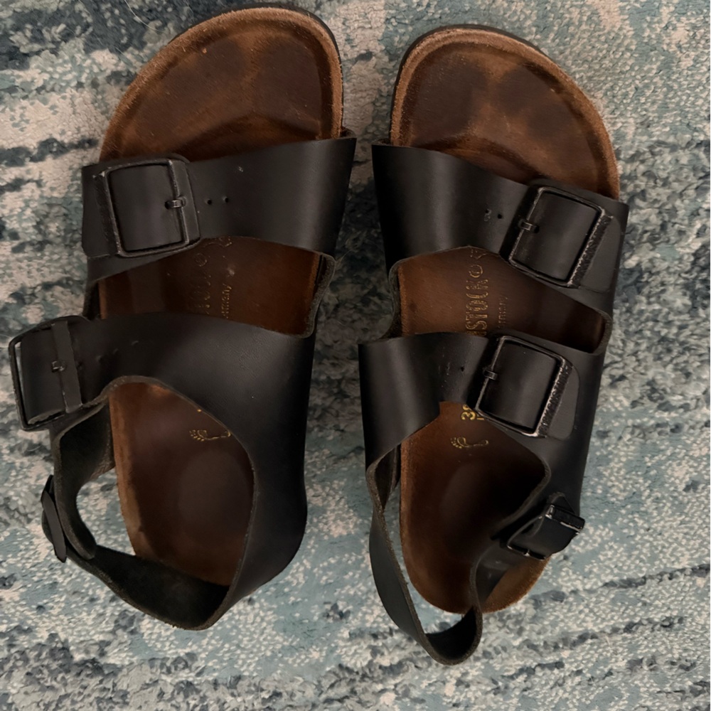 Birkenstock Brown Leather Footbed Sandal